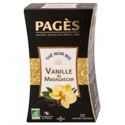Pages Thé Noir Vanille de Madagascar Bio 20 sachets (lot de 3)