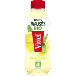 Vittel Eau aromatisée bio citron menthe 75 cl