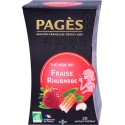 Pages Thé Noir Fraise Rhubarbe Bio 20 sachets (lot de 3)