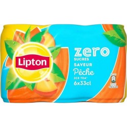 Lipton Ice Tea saveur Pêche Zéro Sucres 33cl (pack de 6)