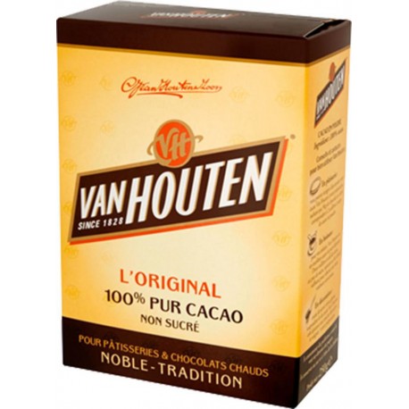 Van Houten L’Original Cacao en Poudre Non Sucré 225g (lot de 3)