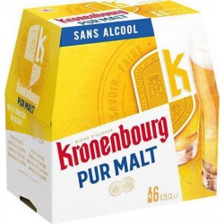 Kronenbourg Bière blonde Pur Malt sans alcool 25cl (pack de 6)