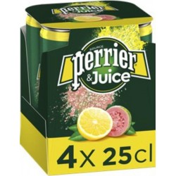 Eau gazeuse Perrier & Juice Citron Goyave 25cl (pack de 4)