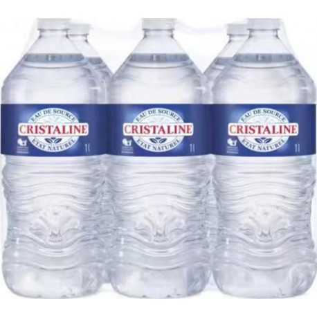 Cristaline Eau de source naturelle  1L (pack de 6)