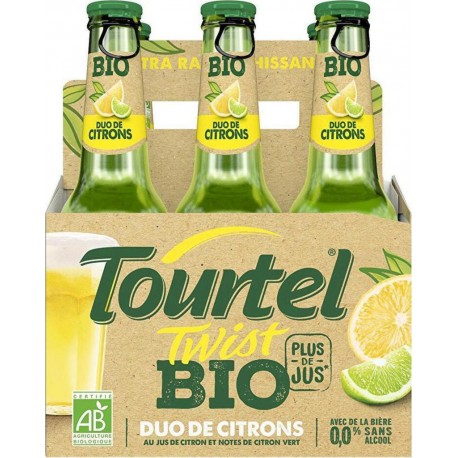 Twist Tourtel Sans alcool bio Duo de Citrons 0% 27,5cl (pack de 6)
