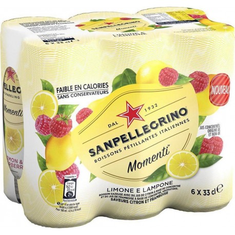 San Pellegrino Momenti Citron & Framboise 33cl (pack de 6)
