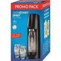 Sodastream Spirit Noire 1L + 2 Verres SPIRITNVERRE