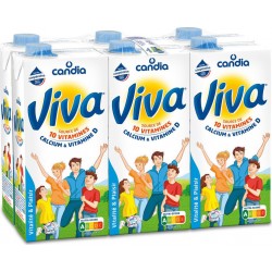 CANDIA Viva lait vitaminé UHT 6x1L