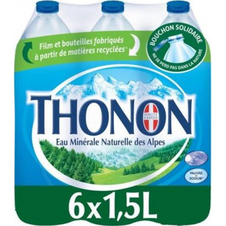 Thonon Eau minérale naturelle 1,5L (pack de 6)