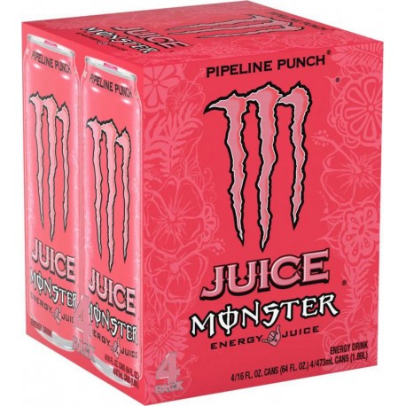 Monster Pipeline Punch 4x500ml (lot de 6 packs de 4 soit 24 canettes)