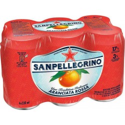 San Pellegrino Eau gazeuse aromatisée Aranciata Rossa 33 cl (pack de 6)