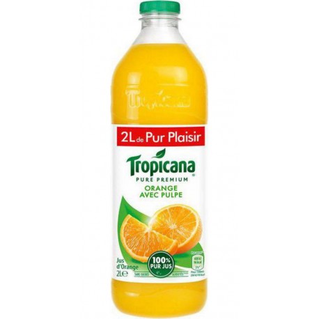 Tropicana Pure Premium Orange Avec Pulpe 2L (pack de 6)