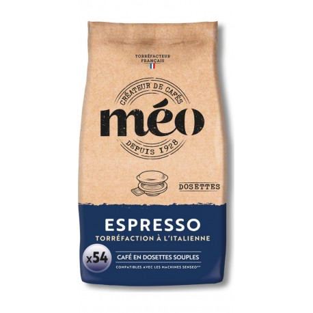 MEO Café dosettes Compatibles Senseo Espresso (54 dosettes)