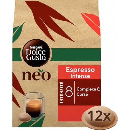 Café dosettes compatible Dolce Gusto NEO Espresso Intense x12