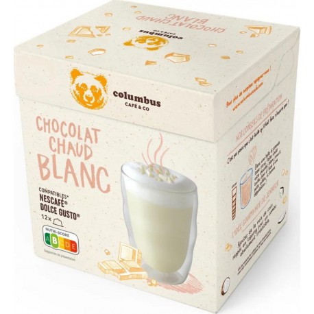 COLUMBUS Capsules Café Compatible Dolce Gusto au Chocolat blanc (12 capsules)