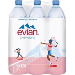 Evian 1,5L (lot de 2 packs de 6 soit 12 bouteilles)