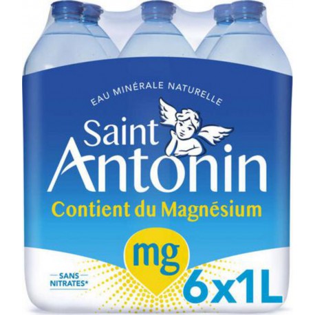 Saint Antonin Eau minérale sans nitrates 1L (pack de 6)
