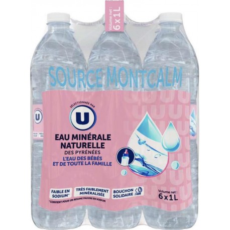 EAU minérale naturelle SOURCE MONTCALM 1L (pack de 6)