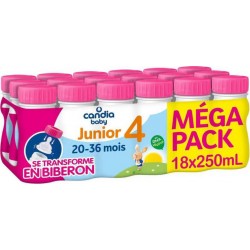 CANDIA Baby 4 Lait de Croissance Junior 4 20-36 mois NATURE 25cl (pack de 18)