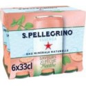 SAN PELLEGRINO ESSENZA Eau Gazeuse Aromatisée Pêche Menthe 6x33cL (pack de 6)