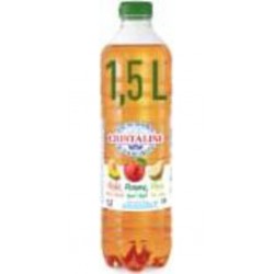 Cristaline Eau de Source au Jus de Fruits Pomme, Pêche et Poire 1,5L