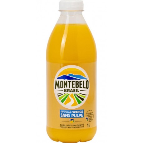 MONTEBELO BRASIL Jus d'Orange Pur Jus sans Pulpe 1L