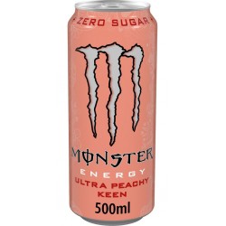 MONSTER Boisson Énergisante Sans Sucres Ultra Peach Keen 50cL