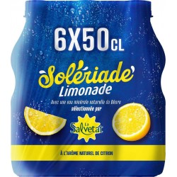 SALVETAT Limonade à l'arôme naturel de Citron Solériade 50cl (pack de 6)