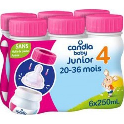 Candia Baby Lait bébé dès 20 mois liquide Junior 4 25cl (pack de 6)