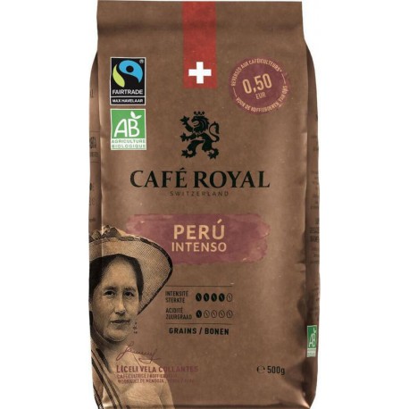CAFE ROYAL Café en grains du Pérou Intenso bio 500G